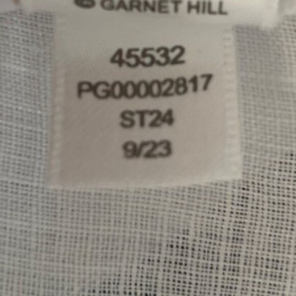 Garnet Hill Women European Flax Linen Tunic Top Size XL Quiet Luxury Coastal - Picture 9 of 10